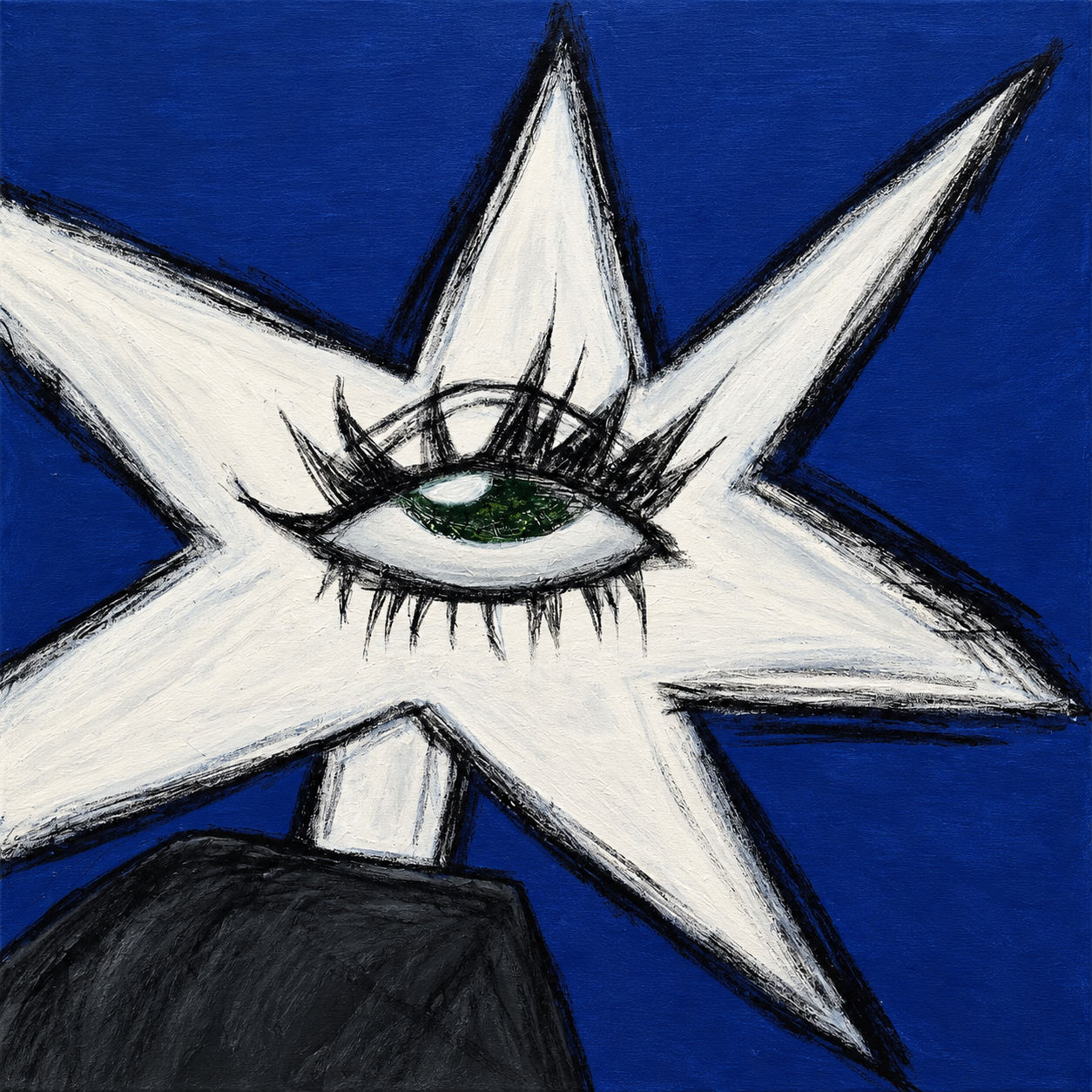 Star Witness — Acrylic and charcoal on canvas