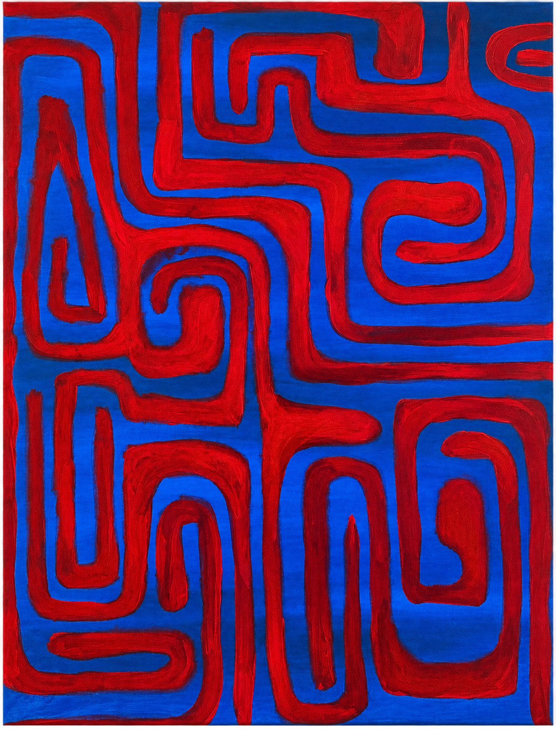 Red Labyrinth — Acrylic on canvas